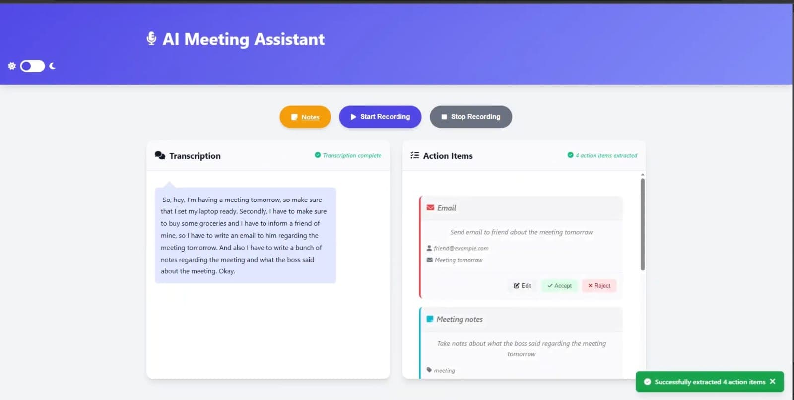 MeetSync — AI Meeting Assistant